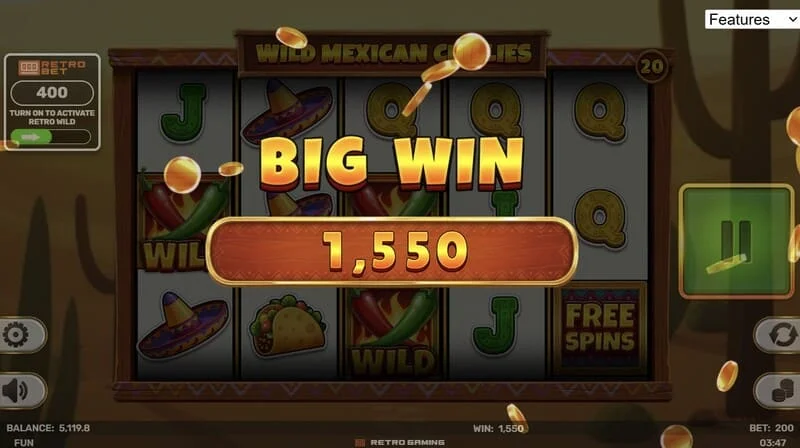 Wild Mexican Chillies - stór vinningur í Free Spins